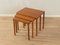 Tables Gigognes Vintage par Niels Bach, 1960s, Set de 3 1