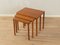 Tavolini ad incastro vintage di Niels Bach, anni '60, set di 3, Immagine 1