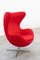 Egg Chair mit Pouf von Arne Jacobsen für Fritz Hansen, 1980er, 2er Set 4