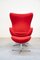 Egg Chair with Pouf by Arne Jacobsen for Fritz Hansen, 1980s, Set of 2 2