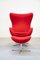 Egg Chair with Pouf by Arne Jacobsen for Fritz Hansen, 1980s, Set of 2, Image 2