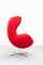 Egg Chair with Pouf by Arne Jacobsen for Fritz Hansen, 1980s, Set of 2 3