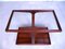 Vintage German Serving Bar Cart in Walnut with Glass Top, 1960s, Image 3