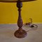 Lampada da tavolo in teak con intagli, anni '60, Immagine 3