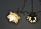 Mid-Century French Ceiling Light with Three Floral Shades, Image 6
