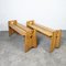 Pine Sculptural Benches by Gilbert Marklund for Furusnickarn Ab, 1970s, Set of 2 3