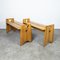 Pine Sculptural Benches by Gilbert Marklund for Furusnickarn Ab, 1970s, Set of 2 1