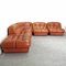 Modulares Ledersofa, 1970er, 5er Set 2