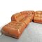 Modular Sofa in Leather, 1970s, Set of 5 3