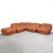 Modular Sofa in Leather, 1970s, Set of 5 1
