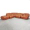Modulares Ledersofa, 1970er, 5er Set 1