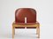 Sedia 925 in pelle e legno di Afra e Tobia Scarpa per Cassina, anni '60, Immagine 2