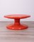 Italienischer Vintage Tisch aus rotem Kunststoff, 1970er 1