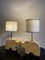 Vintage Italian Table Lamps in Travertine, 1970, Set of 2 2