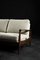 Mid-Century German Modern Three-Seater Sofa in Teak and Boucle White by Eugen Schmidt for Soloform, 1960s 19