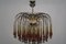 Lustre Mid-Century Ambre en Verre Murano, 1960s 5