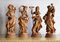 Statuette Four Seasons in legno di acero, set di 4, Immagine 4