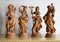 The Four Seasons Figurines in Maple Wood, Set of 4 4