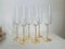 Goldish Flutes for Champagne by Luke Vestidello, Set of 6 1