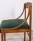 Vintage Italian Chairs in Wood and Velvet, 1960s, Set of 5 3