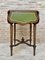 Table de Jeu Vintage en Noyer et Cuir Vert, 1960 3