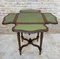 Vintage Game Table in Walnut with Green Leather, 1960 2