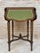 Table de Jeu Vintage en Noyer et Cuir Vert, 1960 1