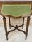 Table de Jeu Vintage en Noyer et Cuir Vert, 1960 4