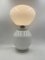 Lámpara de mesa era espacial de vidrio blanco, años 70, Imagen 8