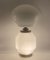 Lámpara de mesa era espacial de vidrio blanco, años 70, Imagen 6