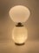 Lámpara de mesa era espacial de vidrio blanco, años 70, Imagen 5
