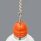 Bulb Shape Hanging Light in White Glass, 1970s, Image 6