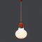 Lampe à Suspension en Forme d'Ampoule en Verre Blanc, 1970s 8