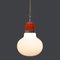 Lampe à Suspension en Forme d'Ampoule en Verre Blanc, 1970s 9