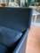 Vintage Molteni Black Leather Sofa, 1980s 8