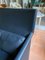 Vintage Molteni Black Leather Sofa, 1980s, Image 8