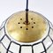 Mid-Century Glass and Brass Ceiling Light from Limburg, 1960s 9