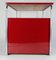 Bureau Vintage Bauhaus avec Laque Rouge 10