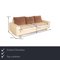E200 Drei-Sitzer-Sofa aus cremefarbenem Leder 2