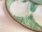 Plato para ostras grande y platos de cerámica verde y blanco, años 60. Juego de 7, Imagen 4