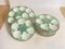 Large Oyster Plate and Plates in Ceramic Green and White, 1960s, Set of 7 8