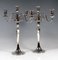 3-Flame Empire Silver Candleholders by Anton Köll, Vienna, 1807, Set of 2 3