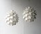 Mid-Century White Plastic Origami Pendant Lamp, Immagine 1