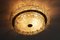 Große Space Age Deckenlampe aus Eisglas von Doria, 1960er 5