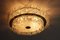 Large Space Age Ceiling Lamp in Ice Glass from Doria, 1960s 3