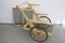 Carrito de servicio de cuero de cabra pintado de Aldo Tura, Italia, años 60, Imagen 7
