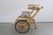 Carrito de servicio de cuero de cabra pintado de Aldo Tura, Italia, años 60, Imagen 1