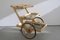 Carrito de servicio de cuero de cabra pintado de Aldo Tura, Italia, años 60, Imagen 3