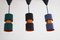 Danish Modern Pendant Lights by Jo Hammerborg for Fog & Morup, 1960s, Set of 3 3