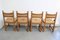Danish Modern Chairs in Light Oak with Sisal Weave from Asko, Finland, 1960s, Set of 4 4